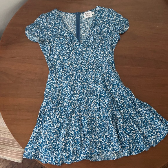 Princess Polly Blue Floral Swing Dress - Picture 1 of 4